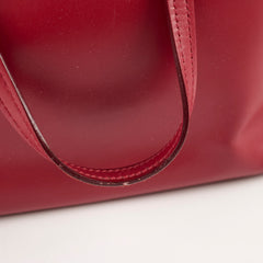 Fendi Monster Eye Leather Tote Red