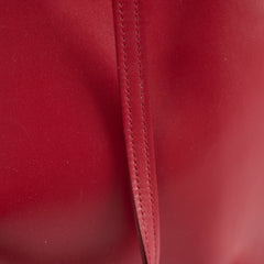 Fendi Monster Eye Leather Tote Red