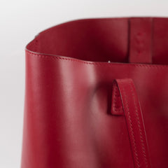 Fendi Monster Eye Leather Tote Red