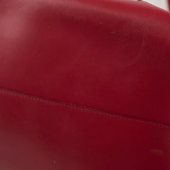 Fendi Monster Eye Leather Tote Red