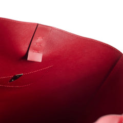 Fendi Monster Eye Leather Tote Red