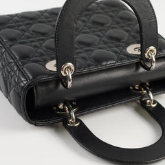 Christian Dior Small Lady Dior Black Lambskin