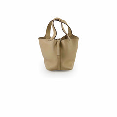 Hermes Picotin 18 (Original Version) Light Beige Stamp Square L