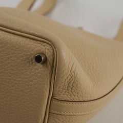 Hermes Picotin 18 (Original Version) Light Beige Stamp Square L