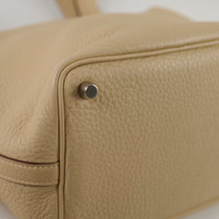 Hermes Picotin 18 (Original Version) Light Beige Stamp Square L