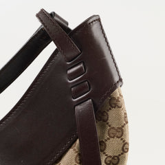 Gucci GG Canvas Half Moon Bag Brown