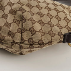 Gucci GG Canvas Half Moon Bag Brown