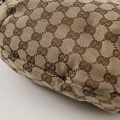 Gucci GG Canvas Half Moon Bag Brown