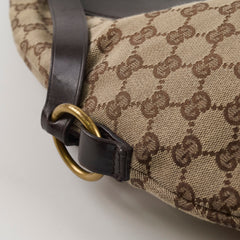 Gucci GG Canvas Half Moon Bag Brown