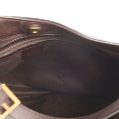 Gucci GG Canvas Half Moon Bag Brown