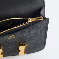 Hermes Constance Slim Epsom Black B Stamp
