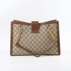 Gucci GG Surpreme Padlock Tote Beige