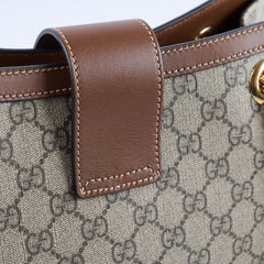 Gucci GG Surpreme Padlock Tote Beige