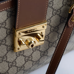 Gucci GG Surpreme Padlock Tote Beige
