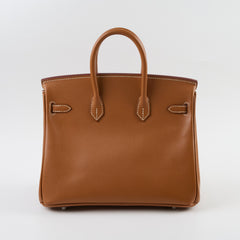 Hermes Birkin 25 Epsom PHW Gold Stamp Square J