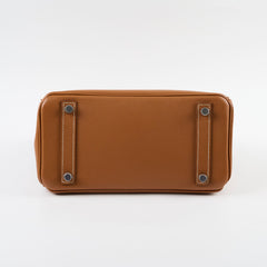 Hermes Birkin 25 Epsom PHW Gold Stamp Square J