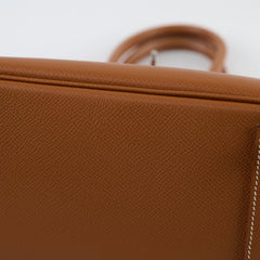 Hermes Birkin 25 Epsom PHW Gold Stamp Square J