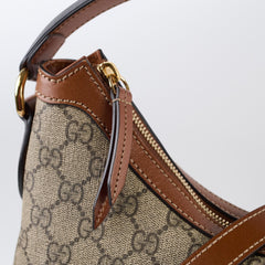 Gucci GG Supreme Hobo Shoulder Bag Brown