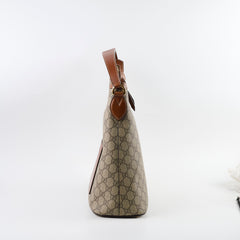 Gucci GG Supreme Hobo Shoulder Bag Brown