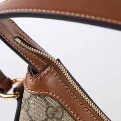 Gucci GG Supreme Hobo Shoulder Bag Brown