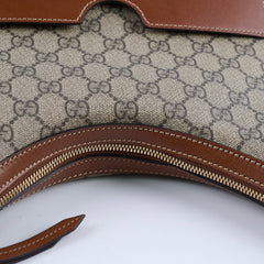 Gucci GG Supreme Hobo Shoulder Bag Brown