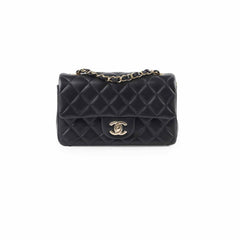 Chanel Mini Rectangular Lambskin Black Microchip