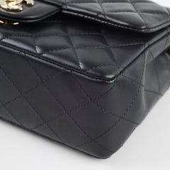 Chanel Mini Rectangular Lambskin Black Microchip
