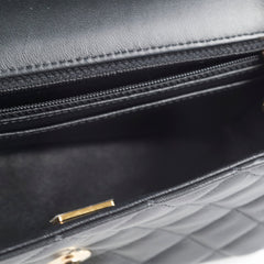 Chanel Mini Rectangular Lambskin Black Microchip