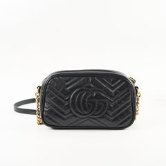 Gucci Small Marmont Camera Bag Black