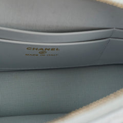 Chanel Caviar Mini Crossbody Light Blue Bag Microchipped