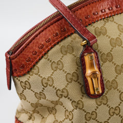 Gucci GG Canvas Laidback Crafty Tote Orange/Beige