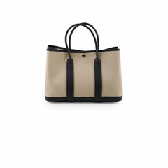 Hermes Garden Party 30 Noir/Beton Canvas B stamp