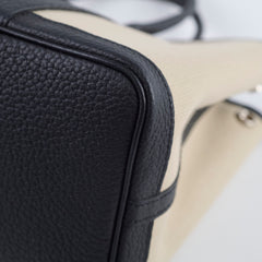 Hermes Garden Party 30 Noir/Beton Canvas B stamp