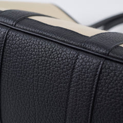 Hermes Garden Party 30 Noir/Beton Canvas B stamp