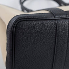 Hermes Garden Party 30 Noir/Beton Canvas B stamp