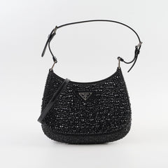 Prada Cleo Satin Bag With Crystals