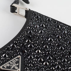 Prada Cleo Satin Bag With Crystals