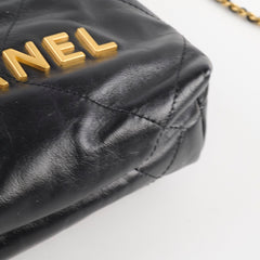 Chanel mini 22 Black (microchip)
