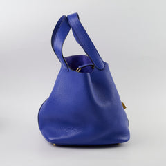 Hermes Picotin 22 Clemence Blue Electric A Stamp