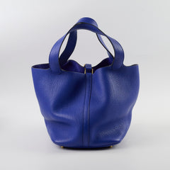 Hermes Picotin 22 Blue Electric GHW A Stamp