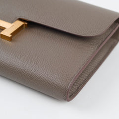 Hermes Constance Wallet Epsom Gris Etain