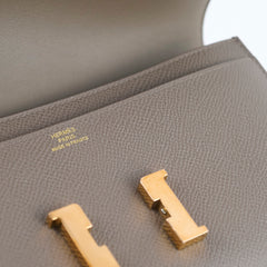 Hermes Constance Wallet Epsom Gris Etain