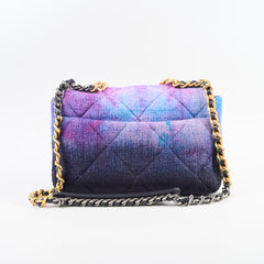Chanel 19 Large Tweed Ombre Black/ Purple
