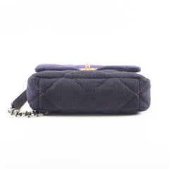 Chanel 19 Large Tweed Ombre Black/ Purple