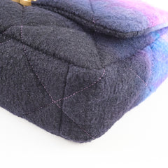 Chanel 19 Large Tweed Ombre Black/ Purple