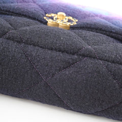 Chanel 19 Large Tweed Ombre Black/ Purple