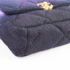 Chanel 19 Large Tweed Ombre Black/ Purple