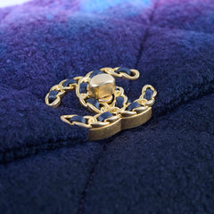 Chanel 19 Large Tweed Ombre Black/ Purple