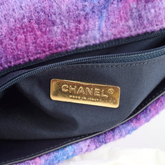 Chanel 19 Large Tweed Ombre Black/ Purple
