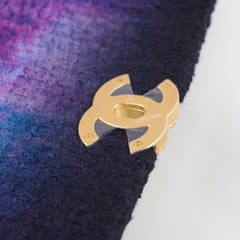 Chanel 19 Large Tweed Ombre Black/ Purple